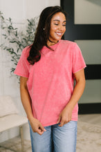Load image into Gallery viewer, Had to Be There Mineral Wash Tee in Fuchsia