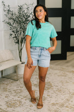 Load image into Gallery viewer, Had to Be There Mineral Wash Tee in Turquoise