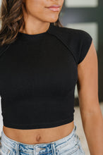 Load image into Gallery viewer, Halfway to Heaven Cropped Top in Black