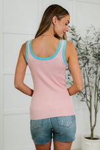 Load image into Gallery viewer, Handled It Contrast Trim Tank in Pink