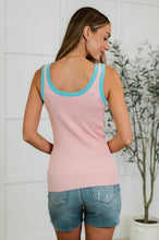 Load image into Gallery viewer, Handled It Contrast Trim Tank in Pink