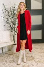 Load image into Gallery viewer, Happy Hours Long Velvet Cardigan
