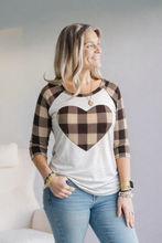 Load image into Gallery viewer, Heart of Plaid Raglan