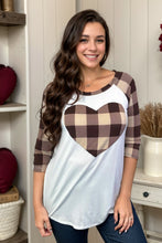 Load image into Gallery viewer, Heart of Plaid Raglan