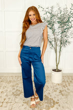 Load image into Gallery viewer, Heavily Invested Striped Ruffle Detail Top