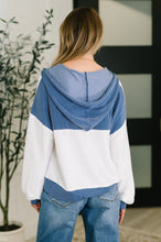 Load image into Gallery viewer, Here for Now Color Block Hoodie in Blue