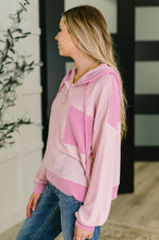Load image into Gallery viewer, Here for Now Color Block Hoodie in Pink