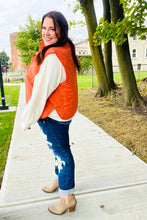 Load image into Gallery viewer, Weekend Ready Rust High Neck Snap Button Quilted Puffer Vest