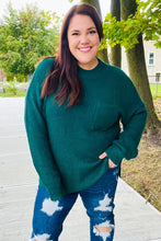 Load image into Gallery viewer, Classy Chic Mock Neck Chest Pocket Knit Sweater in Hunter Green
