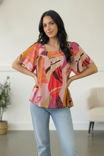Load image into Gallery viewer, Art Walk Print Blouse