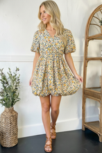 Load image into Gallery viewer, Freshly Picked Yellow Florals Cotton Bubble Dress