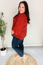 Load image into Gallery viewer, Feeling Femme Burgundy Frilled Edge V Neck Tie Top