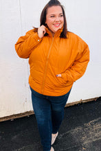 Load image into Gallery viewer, Eyes On You Butterscotch Quilted Puffer Jacket