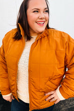 Load image into Gallery viewer, Eyes On You Butterscotch Quilted Puffer Jacket