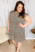 Load image into Gallery viewer, Feeling Bold Taupe Leopard Print Tiered Ruffle Sleeve Woven Dress