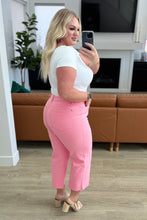 Load image into Gallery viewer, JUDY BLUE Lisa High Rise Control Top Wide Leg Crop Jeans in Pink
