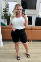 Load image into Gallery viewer, JUDY BLUE Ava High Rise Control Top Cuffed Shorts in Black