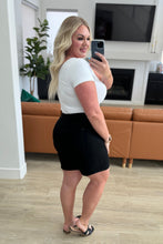 Load image into Gallery viewer, JUDY BLUE Ava High Rise Control Top Cuffed Shorts in Black