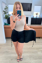 Load image into Gallery viewer, JUDY BLUE Bentli High Rise Side Tie Denim Skort in Black