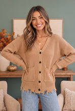Load image into Gallery viewer, Wear Me Out Distressed Hem Knit Cardigan