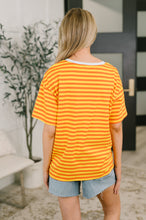 Load image into Gallery viewer, I Think I'm in Love Round Neck Loose Tee in Orange and Yellow