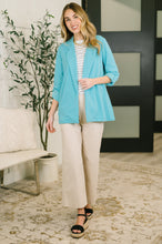 Load image into Gallery viewer, I'm Really That Gal Open Front Blazer in Aqua