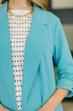 Load image into Gallery viewer, I'm Really That Gal Open Front Blazer in Aqua
