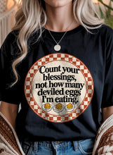 Load image into Gallery viewer, Blessings, Not Deviled Eggs Graphic Tee & Sweatshirt (multiple color options)