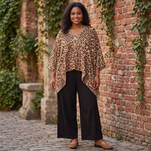 Load image into Gallery viewer, Wild Side Leopard Asymmetrical Hem Top (multiple color options)