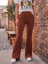 Load image into Gallery viewer, Groove With It High-Waisted Velvet Flare Pants (2 color options)