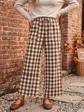 Load image into Gallery viewer, Check Me Out 100% Cotton Wide-Leg Pants