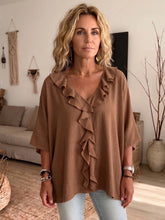 Load image into Gallery viewer, Grace & Gather Ruffle Blouse (multiple color options)