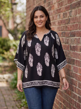 Load image into Gallery viewer, Willow Whisper Printed 3/4 Sleeve Blouse (2 color options)