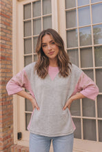 Load image into Gallery viewer, Cozy Color Block Waffle Knit Top