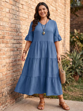 Load image into Gallery viewer, Timeless Charm Tiered Midi Dress (multiple color options)