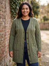 Load image into Gallery viewer, Falling for the Little Things Cable Knit Cardigan (multiple color options)
