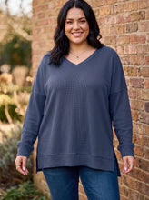 Load image into Gallery viewer, Cozy Comes Easy Waffle Knit Top (multiple color options)
