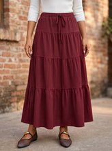 Load image into Gallery viewer, Free Spirit Tiered Maxi Skirt (multiple color options)
