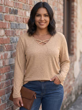 Load image into Gallery viewer, Cross My Heart V-Neck Long Sleeve Top (multiple color options)