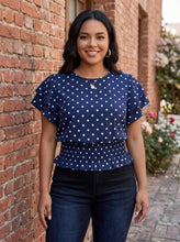 Load image into Gallery viewer, Sweet Spot Polka Dot Blouse (multiple color options)
