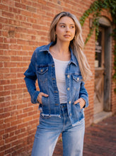 Load image into Gallery viewer, RISEN Sea Spray Frayed Jean Jacket
