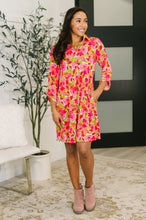 Load image into Gallery viewer, Inspire Collared Dress in Pink Blossom