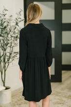 Load image into Gallery viewer, Inspire Collared Neck Dress in Black