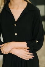 Load image into Gallery viewer, Inspire Collared Neck Dress in Black