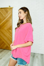 Load image into Gallery viewer, In the Rotation Exposed Seam Tee in Hot Pink