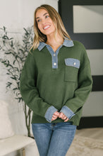 Load image into Gallery viewer, It's a Must Contrast Collared Sweater Top