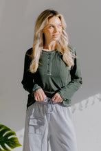 Load image into Gallery viewer, Olive Whisper Henley