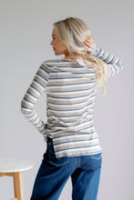 Load image into Gallery viewer, Sundown Chic Stripes Thumbhole Top