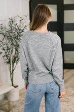 Load image into Gallery viewer, Just For Me Henley Brushed Pullover in Grey