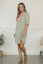 Load image into Gallery viewer, Blast From the Past Mint Blossom Dress
